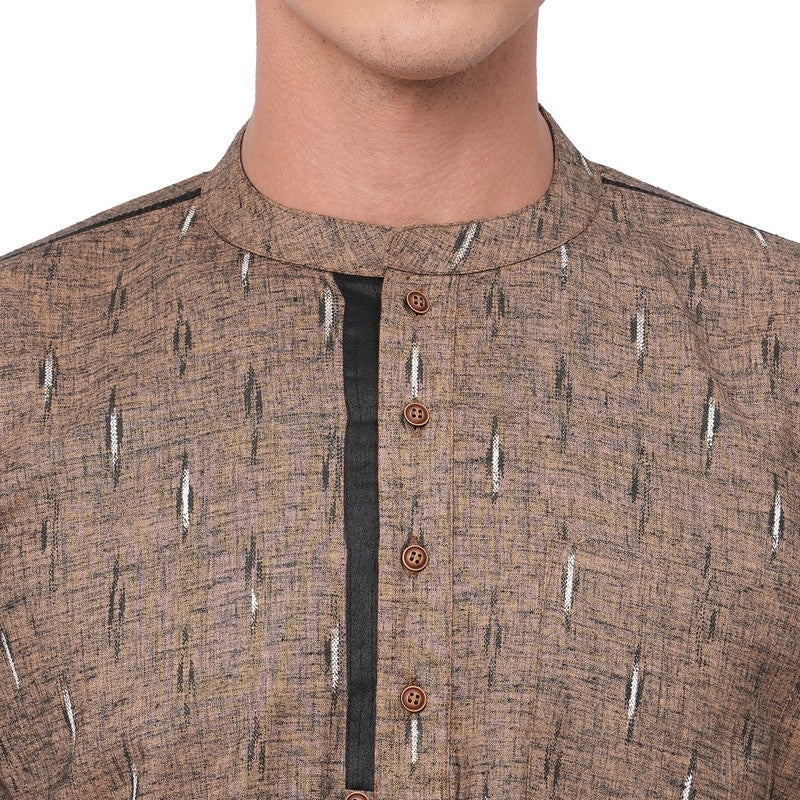 ARCHATTIRE Men’s Rust Polycotton Kurta for Men - Image 3
