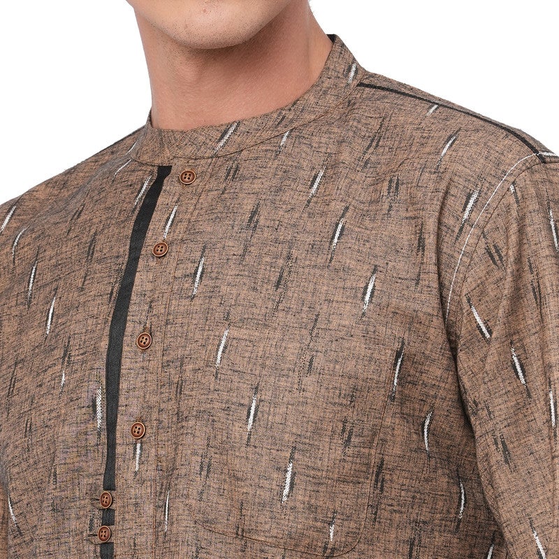 ARCHATTIRE Men’s Rust Polycotton Kurta for Men - Image 2