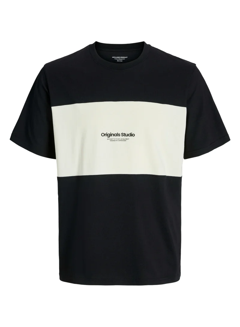 جاك اند جونز Jorvesterbro Block Tee Short Sleeve  Crew Neck T-Shirt