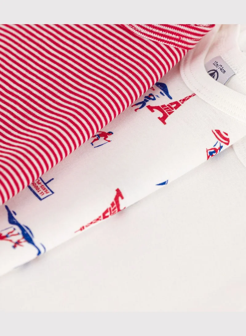 Petit Bateau Kids 3 Pack Assorted Bodysuits