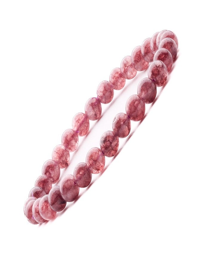 Plus Value Pink Tourmaline Bracelet Reiki & Healing Crystal Products | Stylish Charm Crystal Bracelet (6mm Beads Size, Jute Bag) - Image 1