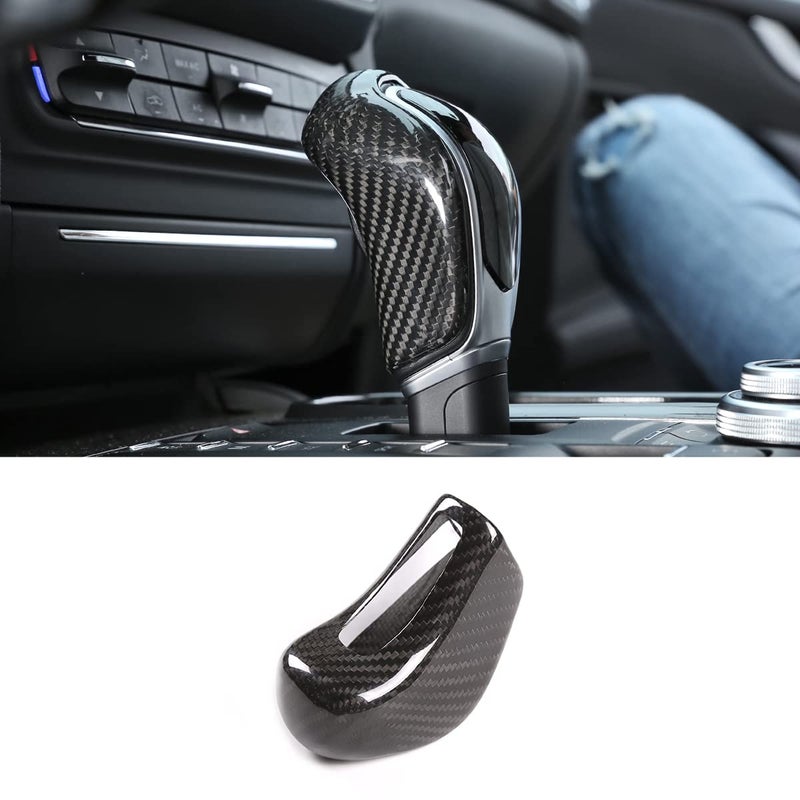 taruisixt Fit for Maserati Levante 20162018 Ghibli Quattroporte 20132018 Center Console Gear Shift Knob Head Cover Trim Real Carbon Fiber Interior Decoration Accessories Black