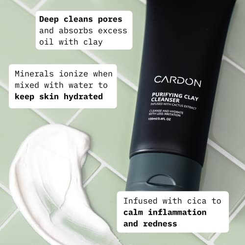 Cardon Mens Deep Pore Cleaning Clay Face Wash 4x Better Than Charcoal Oily AcneProne Skin Korean Premium Skin Care Remove Face Oil Dirt 3 CT - Image 5