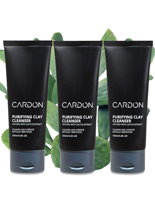 Cardon Mens Deep Pore Cleaning Clay Face Wash 4x Better Than Charcoal Oily AcneProne Skin Korean Premium Skin Care Remove Face Oil Dirt 3 CT - Image 3