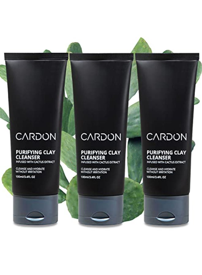Cardon Mens Deep Pore Cleaning Clay Face Wash 4x Better Than Charcoal Oily AcneProne Skin Korean Premium Skin Care Remove Face Oil Dirt 3 CT - Image 1