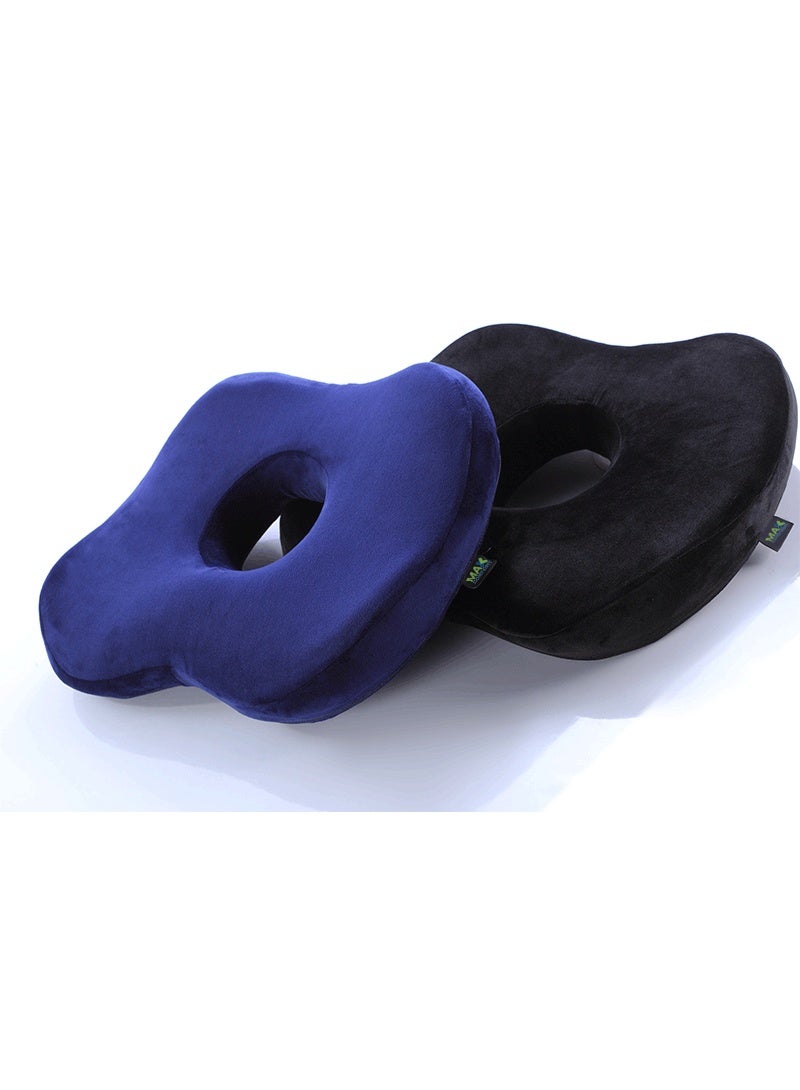 ماكس كمفورت وسادة مقعد بواسير ألفا ميمورى فوم أمريكى لعلاج آلام البواسير وأسفل الظهر , وسادة جلوس طبية حديثة لراحة الجسم , أسود - Image 5