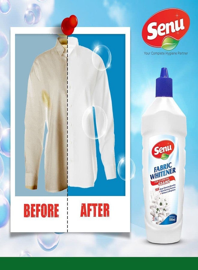 Senu Fabric Whitner/Cloth Whitener for White Clothes For Stubborn Stains Cleaner Whitener Liquid Detergent Each Bottle 500 ml (Pack of 3) - Image 4
