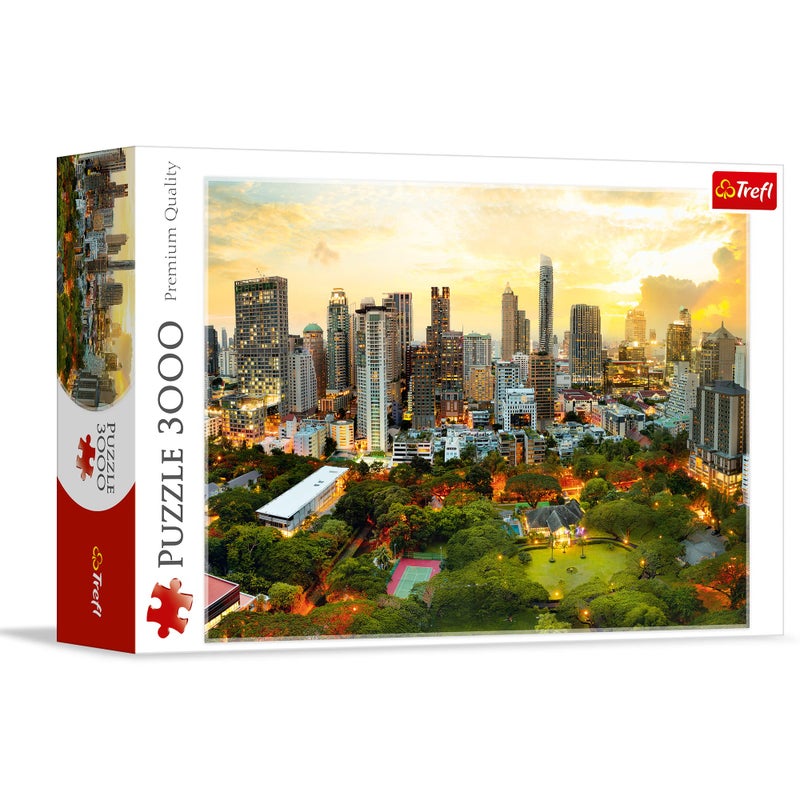 Trefl Sunset in Bangkok 3000 Piece Jigsaw Puzzle Red 46"x33" Print, DIY Puzzle, Creative Fun, Classic Puzzle for Adults and Children from 15 Years Old - Image 1
