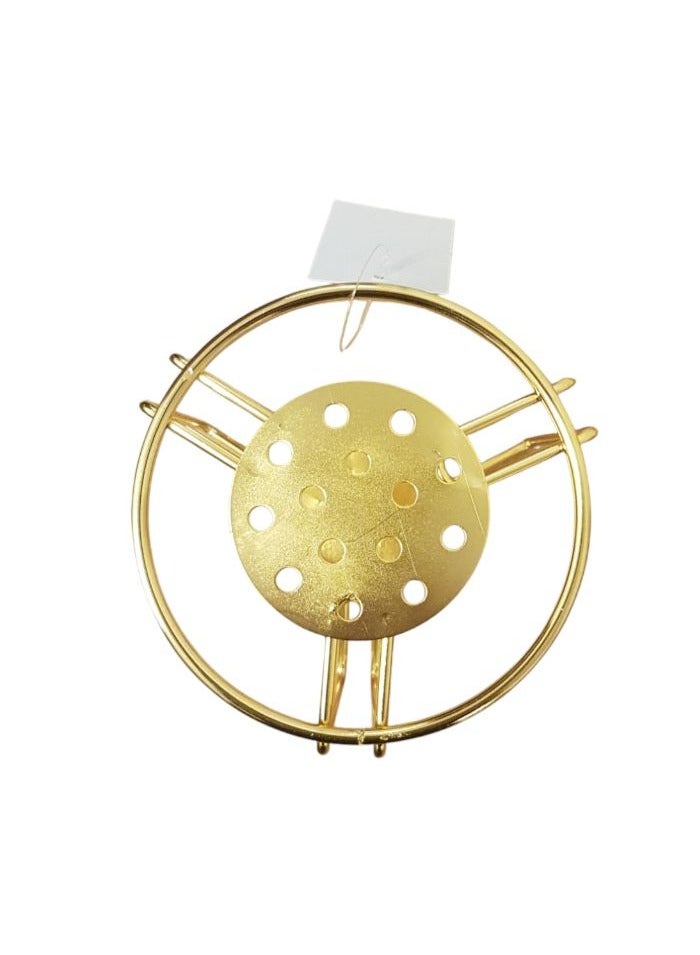Gold Steel Round Warming Base - Image 3