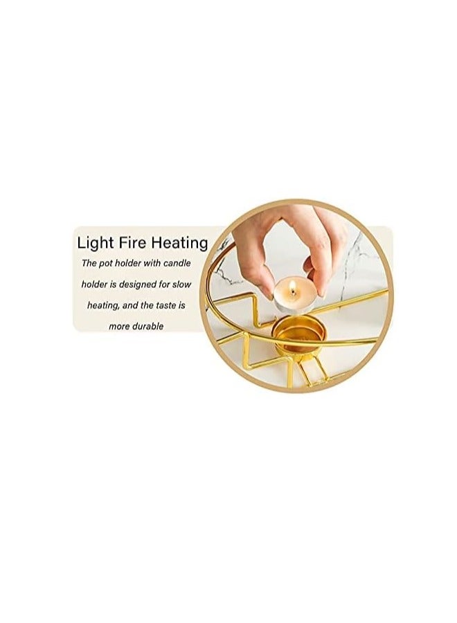 Gold Steel Round Warming Base - Image 5