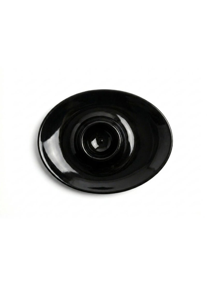 Ariane Fine Porcelain Dazzle Collection Egg Cup, 16cm, Black - Image 4