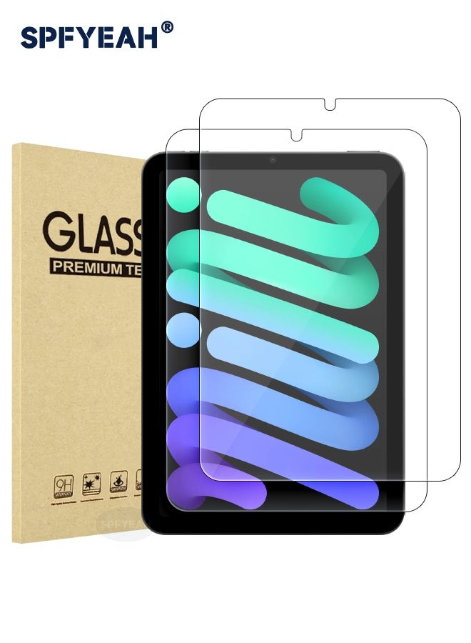 SPFYEAH 2-Pack Tempered Glass Screen Protector for iPad Mini 7 (A17 Pro) 7th Generation 2024 / iPad Mini 6 (6th Generation 2021) 8.3 Inch, [9H Hardness][Touch Sensitive][Bubble-Free], Premium HD Clear Screen Protector for iPad Mini 7/6 - Image 1