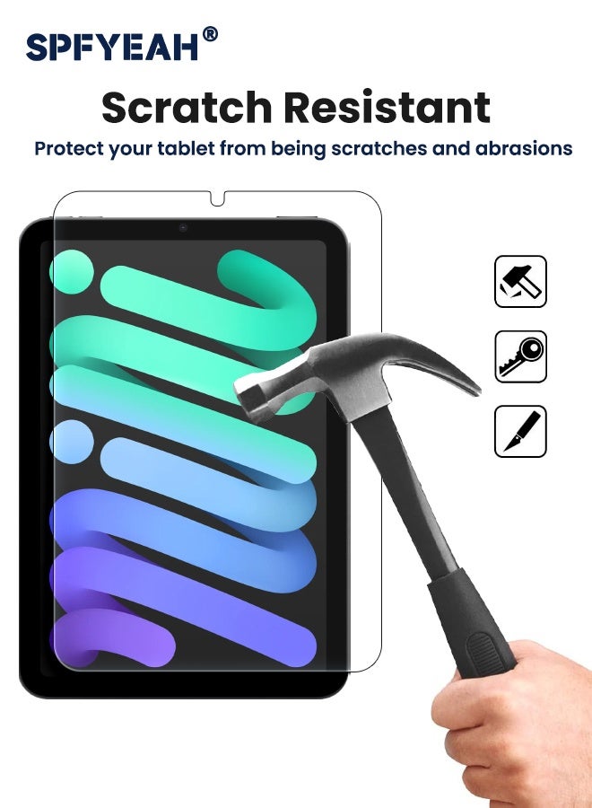 SPFYEAH 2-Pack Tempered Glass Screen Protector for iPad Mini 7 (A17 Pro) 7th Generation 2024 / iPad Mini 6 (6th Generation 2021) 8.3 Inch, [9H Hardness][Touch Sensitive][Bubble-Free], Premium HD Clear Screen Protector for iPad Mini 7/6 - Image 4