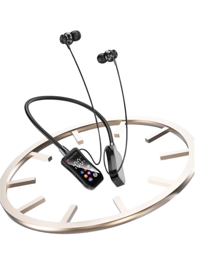 JBQ Magnetic Wireless Neckband Headset with Display, Bluetooth 5.3 Earphones for Singing, Karaoke, Recording, Vlogging, Noise Cancelling, Long Battery Life - Image 2