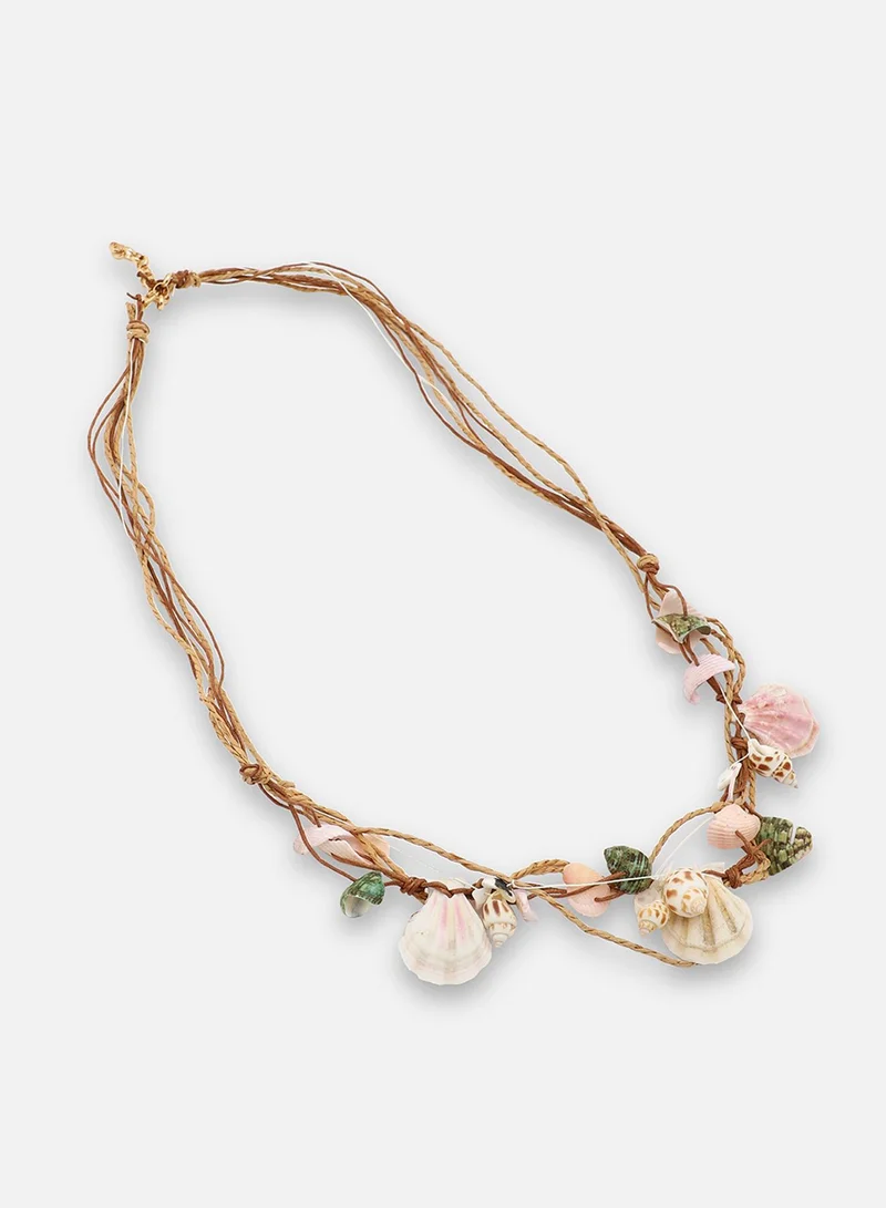 سوهي قلادة مطلية بالذهب مصممة للحفلات من الحجر