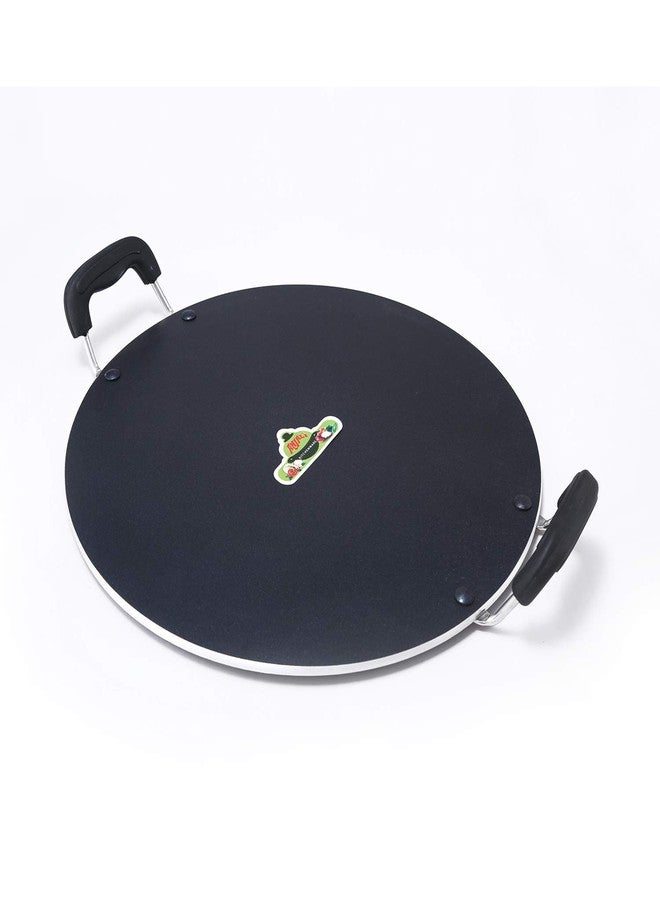 Anjali Aluminium Flat Deluxe Tawa, Black - Image 1