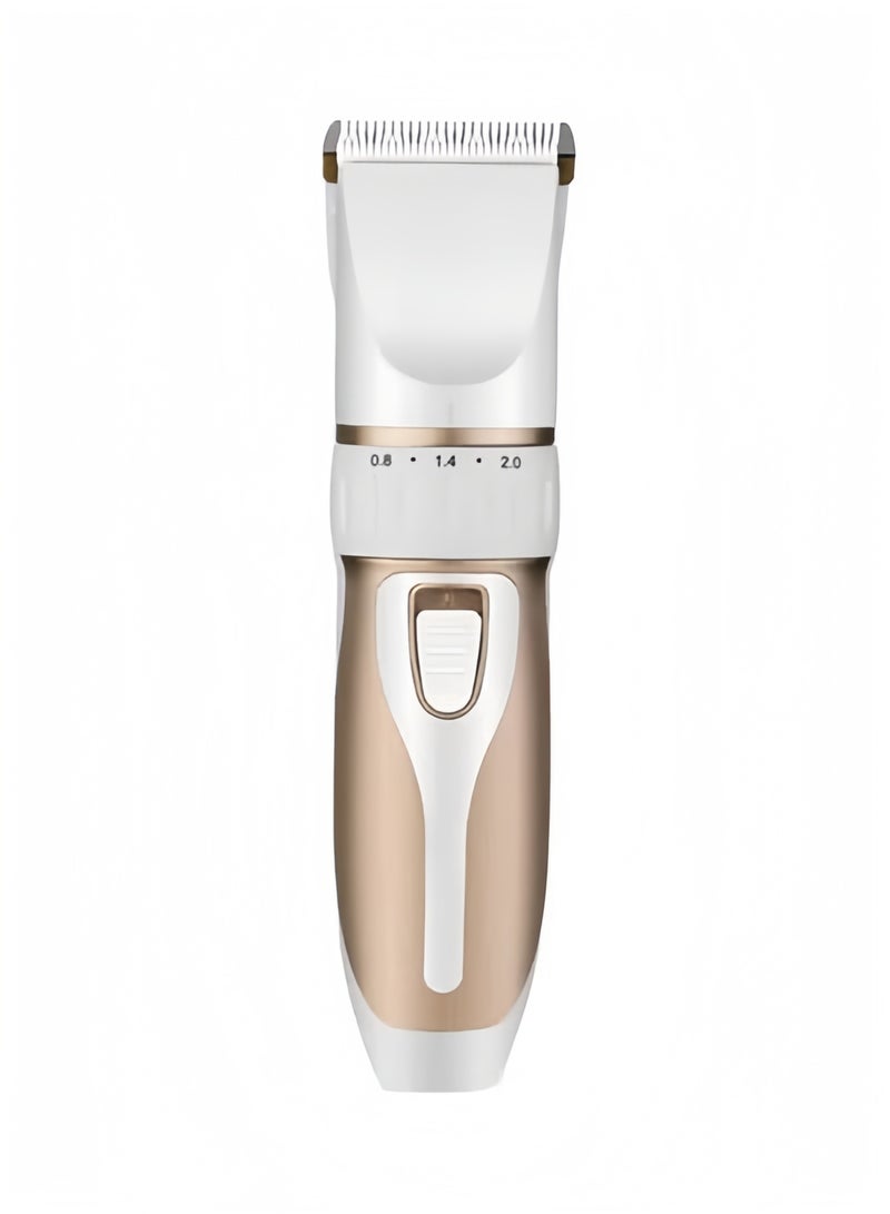 Low Noise Rechargeable Hair Grooming Trimmer White/Gold - Image 3