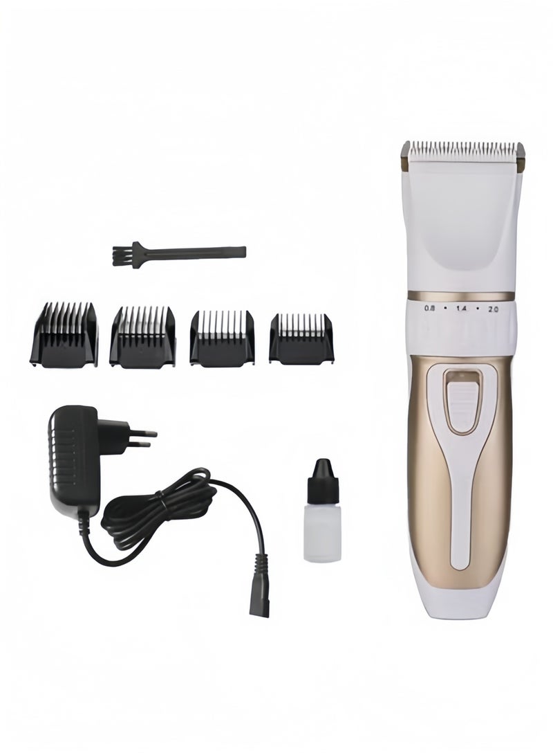 Low Noise Rechargeable Hair Grooming Trimmer White/Gold - Image 5
