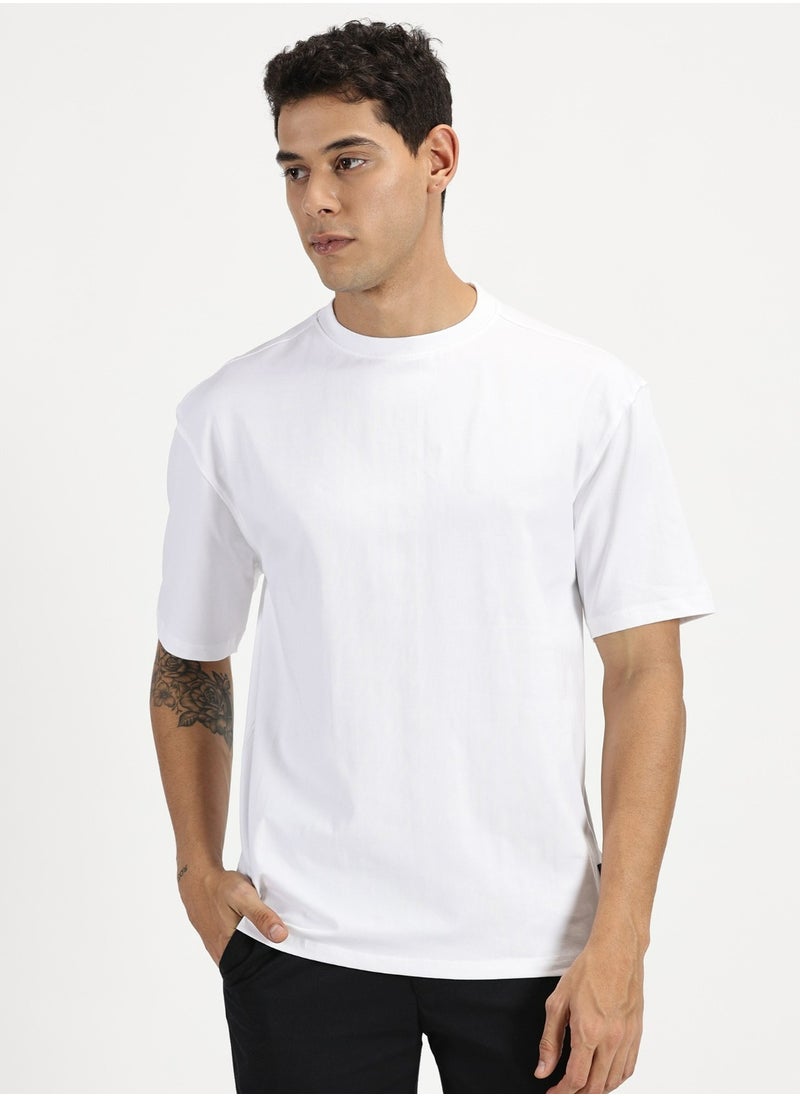 Simple & Rare Stretchable Cotton T-Shirt - Drop Shoulder and Slightly Oversized Fit  - Image 1
