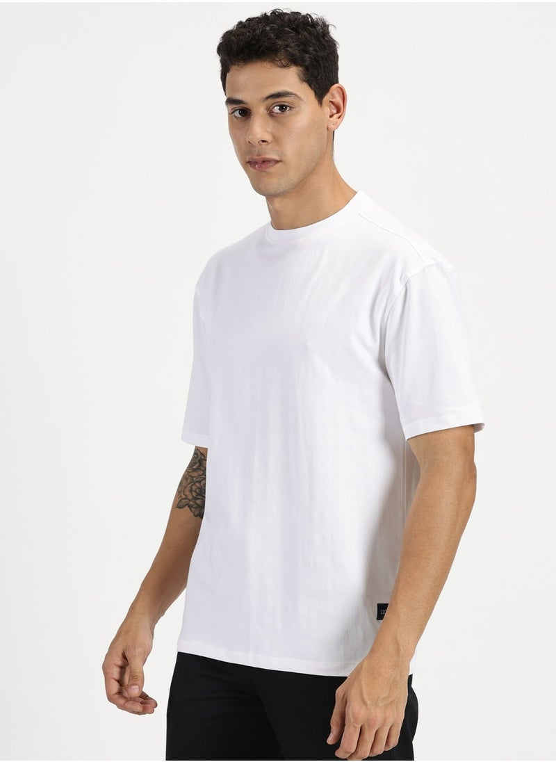 Simple & Rare Stretchable Cotton T-Shirt - Drop Shoulder and Slightly Oversized Fit  - Image 3