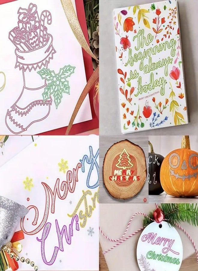 DEOXY أقلام تحديد الخطوط من ديوكسي، ١٢ لونًا، أقلام تلوين لامعة مزدوجة الخطوط، حبر صبغي، فن الرسم، الخربشة، سكرابوكينغ، صناعة البطاقات، للأطفال والكبار، أعمال يدوية - Image 5