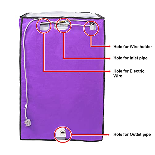 Classic® Top Load Washing Machine Cover Suitable for Godrej 6.0 Kg, 6.2 Kg, 6.5 Kg (56cms X 57cms X 86cms) (Purple) - Image 5