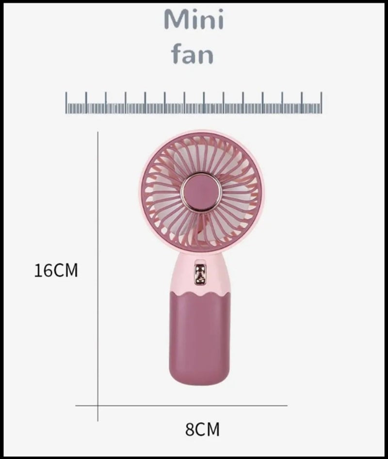 Litehom Mini Handheld Fan (Upto 2 Hours Running) Rechargeable Battery Operated Portable Fan, Desk Fan, Carry It Anywhere (AQUA) - Image 3