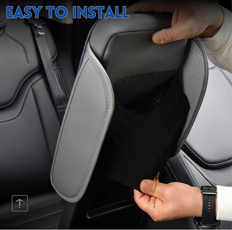 Eliane RT6 Universal Car Center Console Cover Armrest Cushion Pad Pillow with 2 Storage Side Pockets, Memory Foam, Leatherite, Interior Accessories Fit for All SUV's (1 Pcs-Beige) - Image 3