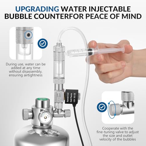 BAOSHISHAN Aquarium Co2 System 2L, Upgraded External Threaded CO2 System Generator with Double Switch Solenoid Valve, Co2 Aquarium Kit for Aquarium Plants - Image 5