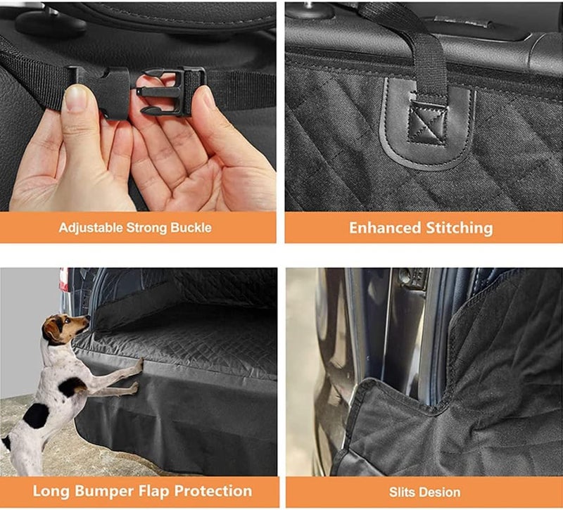 Cargo Liner for Dogs,135 * 200cm Waterproof Non-Slip Pet Cargo Cover Dog Cushion,Car Trunk Cover,Anti-Dirty Quilted Oxford Fabric Trunk Protection Seat Cover for SUV, Car(black(135 * 200cm)) - Image 3