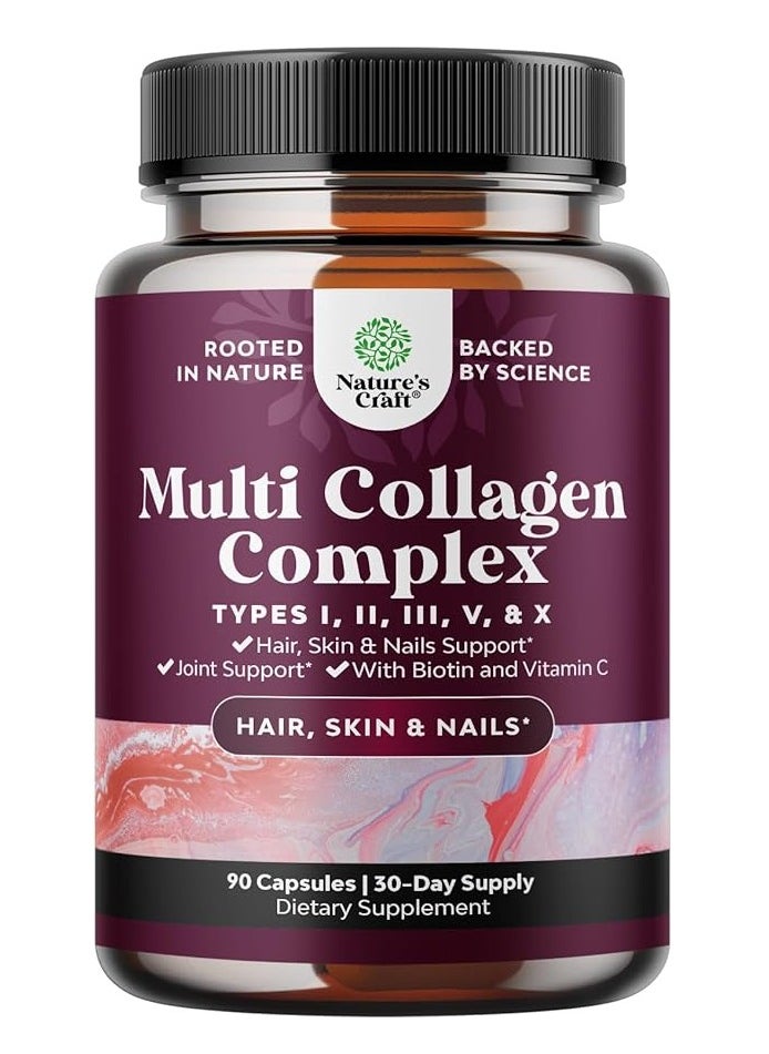 Nature's Craft Natures Craft Advanced Multi Collagen Peptides 90 Pills  - Image 1