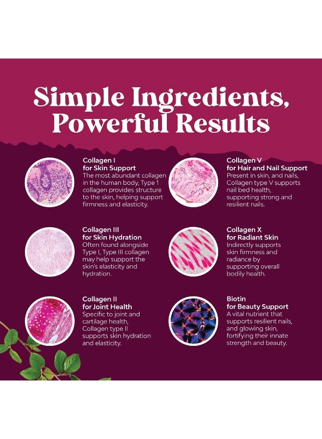 Natures Craft Advanced Multi Collagen Peptides Pills - Biotin and Collagen Supplement with BioPerine and Hair Skin and Nails Vitamins for Women and Men - Multi Collagen Pills for Women with Types Type 1 2 3 5 & X - Image 4