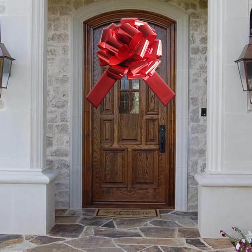 HQJAXJ 20 Inch Big Red Bow for Car,1 Pc Giant Present Bow for Large Gift Wrapping New Houses Huge Present Birthday Christmas Decor (Metallic Red) - Image 5