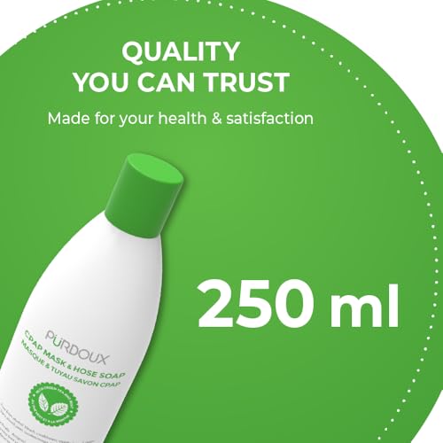 Purdoux CPAP Mask & Hose Soap Unscented(Pack of 3 Bottles, 250ML /8.4OZ Green Tea-Mint)-CPAP Supplies, CPAP Accessories, CPAP Soap Cleaner for CPAP Machine - Image 5