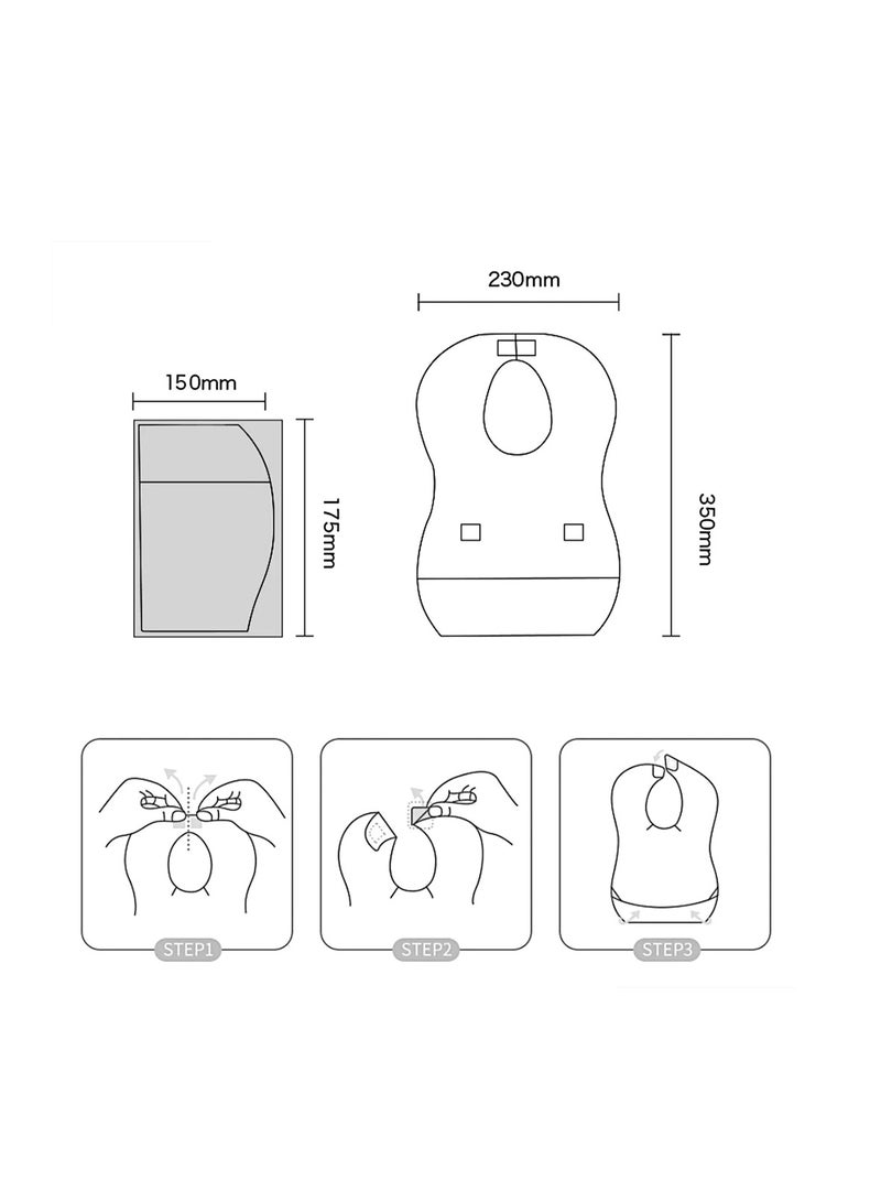 Star Babies Disposable Bibs - Pack of 15 Dinosaur Print - New - Image 3