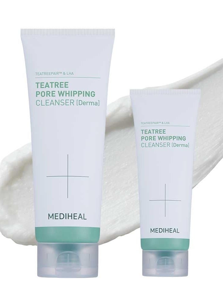 MEDIHEAL Mediheal Teatree Pore Whip Cleanser Special Set (6.76 fl oz + 1.69 fl oz) - Fresh and Revitalized Complexion Pore Cleanser with LHA & Kaolin - Image 1