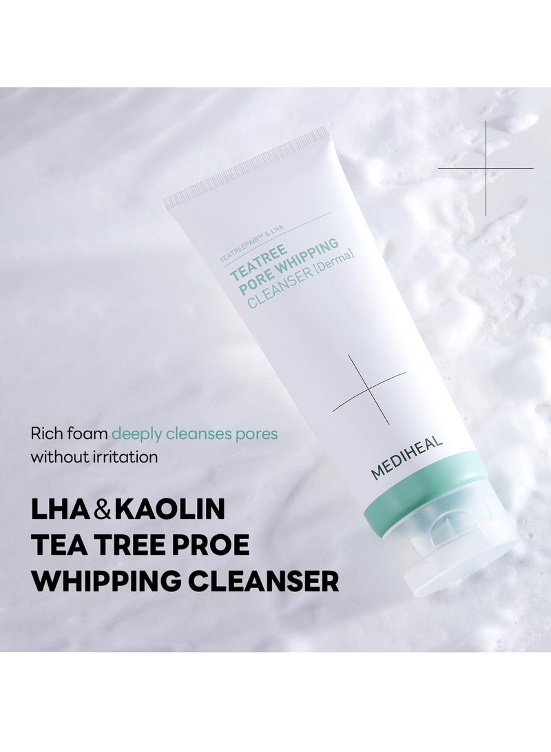 MEDIHEAL Mediheal Teatree Pore Whip Cleanser Special Set (6.76 fl oz + 1.69 fl oz) - Fresh and Revitalized Complexion Pore Cleanser with LHA & Kaolin - Image 4