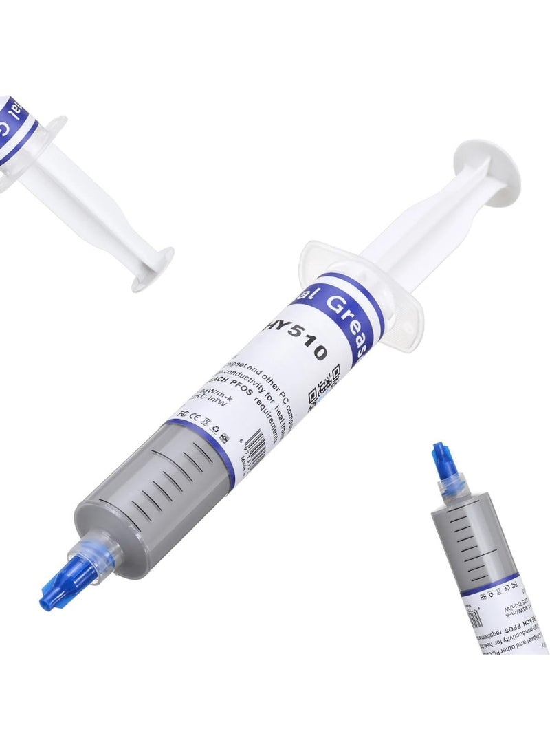 NTECH Thermal Paste Reusable (30g) Large Syringe Thermal Silicon Conductive Grease Paste Cool Compound Heat-Sink Apply to PC/CPU/GPU/LED/VGA) 5Pcs ~ Grey - Image 2