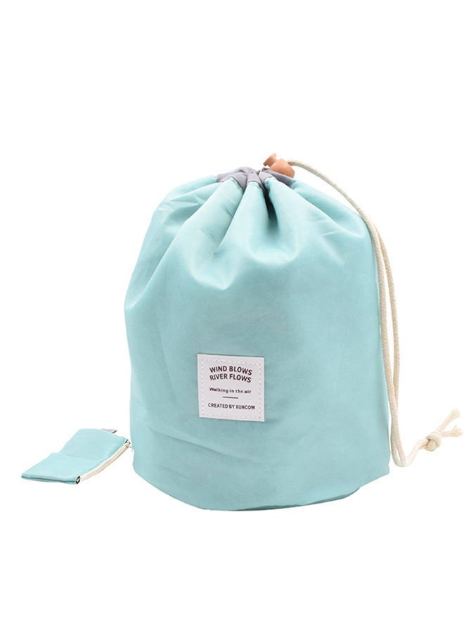 NIBEMINENT Drawstring Storage Wash Bag Light Blue - Image 1