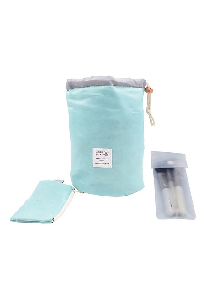 NIBEMINENT Drawstring Storage Wash Bag Light Blue - Image 2