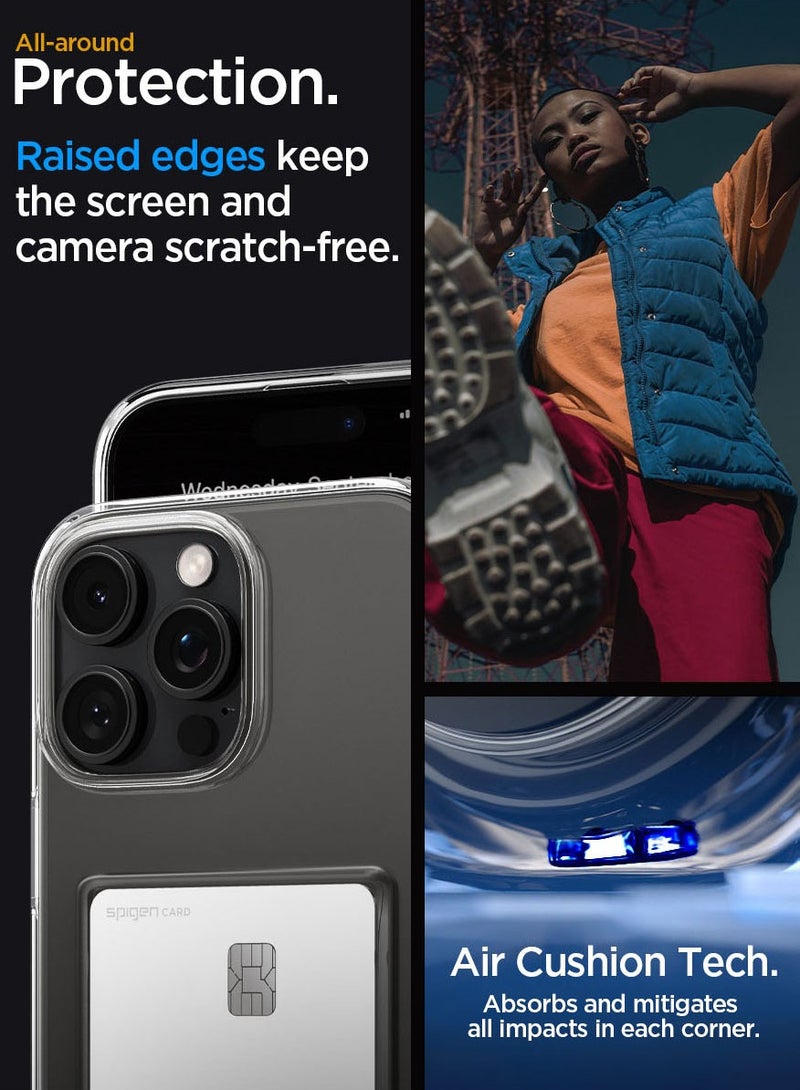 Spigen Crystal Slot iPhone 16 Pro MAX Case Cover (2024) with 1 Card Slot - Crystal Clear - Image 3