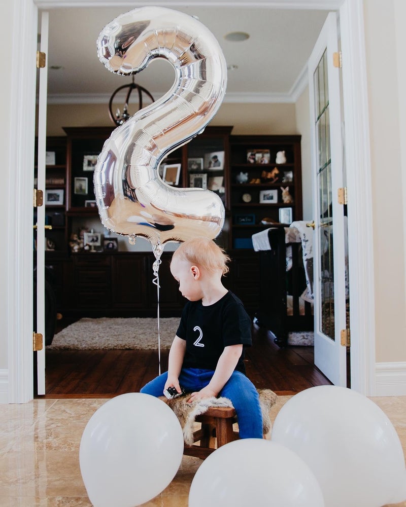 IWERP Silver Number 2 Balloon 40 Inch, 2 Balloon Number, 2nd Birthday Decorations for Baby Girls Boys Toddlers - Image 3