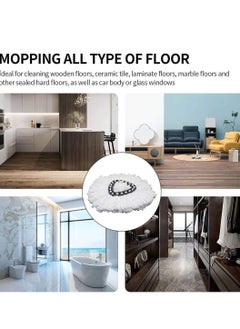 Zalcoon Spin Mop Heads Replacement Compatible with Vileda / O-cedar Easy Wring Mop Head Replacement for Floor Cleaning,Triangle Shape (Pack of 2 Pieces) White  - Image 3
