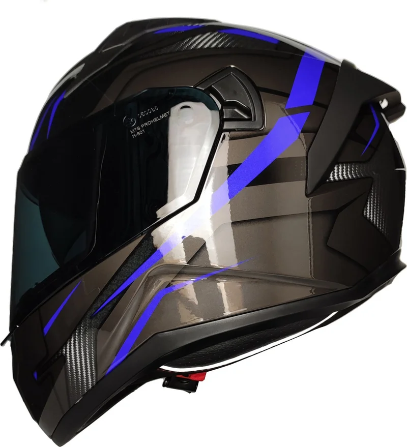 MTS -801 Snake Closed Helmet (Lead Blue)