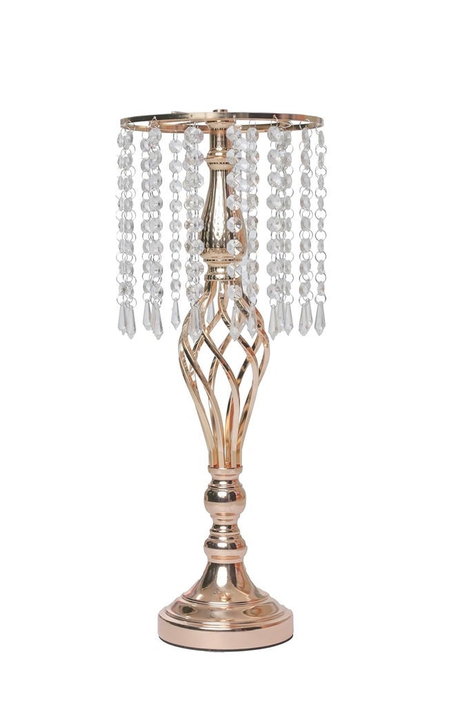 GOLDEN CRYSTAL VASE FLOWER STAND TALL CRYSTAL FLOWER STAND TABLE LAMP CENTERPIECES FOR TABLES FOR WEDDING DINNER EVENT DECORATION CANDLE HOLDER CREATIVE RESTAURANT DECORATION GOLDEN