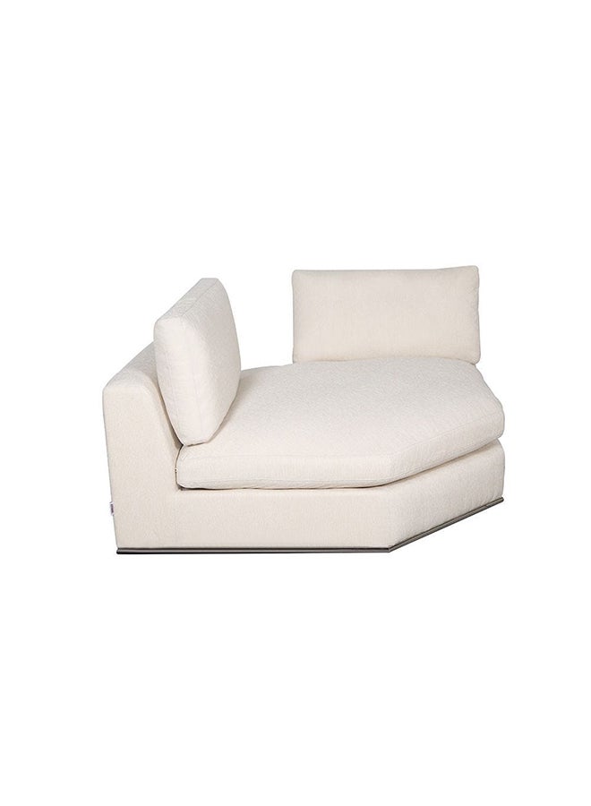 DANUBE HOME أريكة بادينغتون ركنية من القماش الوتدي، تصميم حديث، أرائك بمقعدين، أثاث مريح لغرفة المعيشة، الطول 150 × العرض 150 × الارتفاع 66 سم، عاجي - Image 3