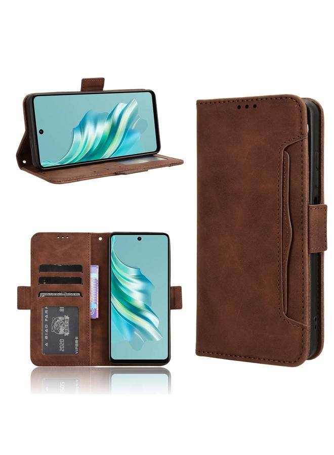 إيروريكس جراب لهاتف Tecno Spark 20 4G KJ5 مصنوع من الجلد وملمس جلد العجل وفتحات للبطاقات - Image 1