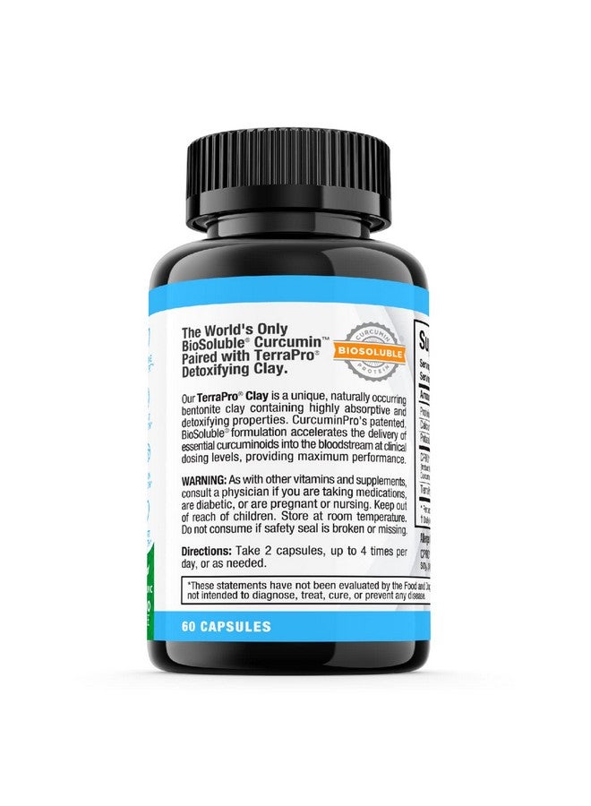 curcuminpro Detox Capsules | Organic Turmeric Supplement with BioSoluble BCD & Natural Bentonite Clay | High Absorption Vegan Curcumin Blend for Gut and Heart Wellness | 60 Count - Image 2