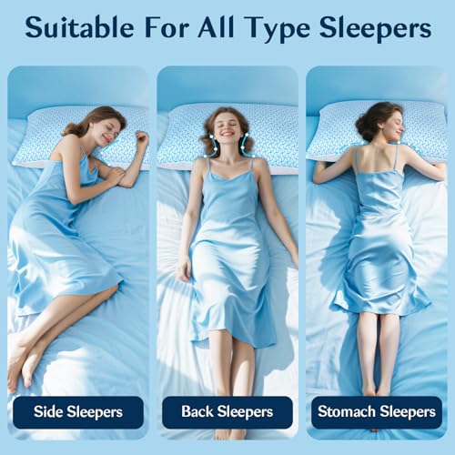 SUPA MODERN Shredded Memory Foam Pillows Queen Size Set of 2, Cooling Bed Pillow for Sleeping for Hot Sleepers, Adjustable Pilllows for Side Back and Stomach Sleepers, Neck & Shoulder Comfort Support - Image 2