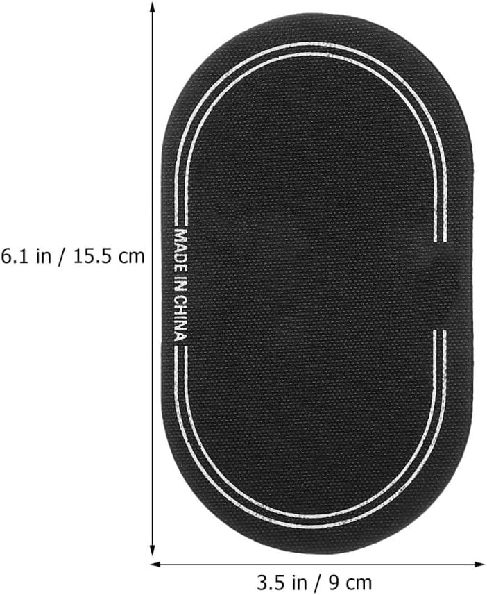 SUPVOX 2 Pcs Bass Drum Single Pedal Patch: 6.1 x 3.5 Inch Self-adhesive Drumhead Mute Pad - Percussion Instrument Accessories, Black Drum Patch for Replacement Kick Drum - Image 2
